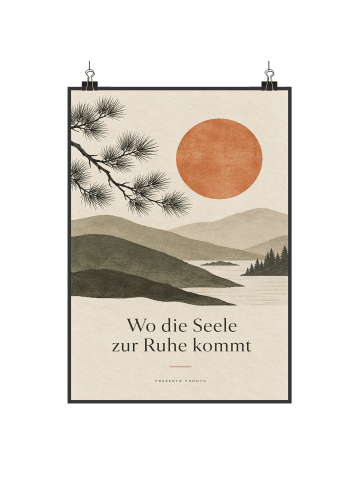 Mr. & Mrs. Panda Print Landschaft beruhigend Design mit Spruch in Weiß
