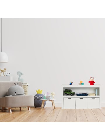 relaxdays Kinderregal in Weiß - (B)102 x (H)60 x (T)30 cm