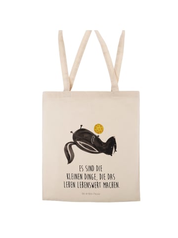 Mr. & Mrs. Panda Tote Bag Stinktier Ball mit Spruch in Creme