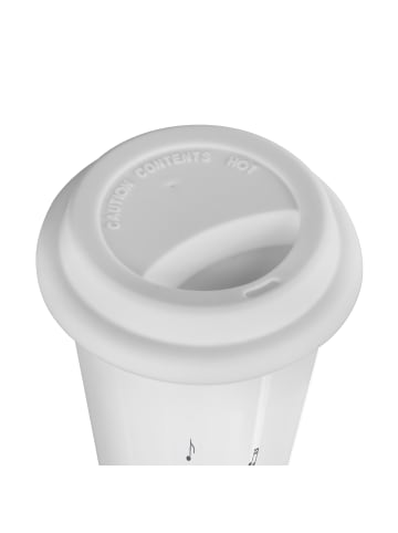 Mr. & Mrs. Panda Thermobecher Bär Gitarre ohne Spruch in Weiß