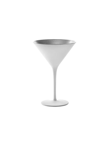 Stölzle 6er Set Cocktailschalen Elements 240 ml in Weiß-Silber