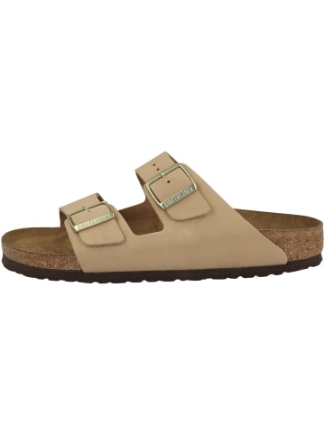 Birkenstock Pantolette Arizona SFB Nubukleder Weichbettung schmal in beige