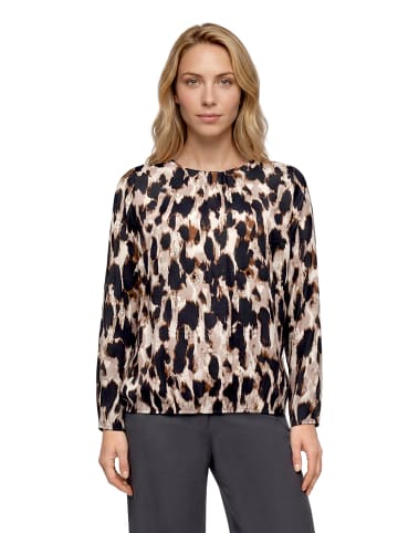 Betty Barclay Schlupfbluse langarm in Beige/Schwarz