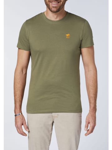 Polo Sylt T-Shirt mit gesticktem Logo-Symbol in Grau