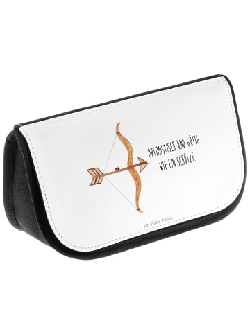 Mr. & Mrs. Panda Beautytasche Sternzeichen Schütze mit Spruch in Weiß