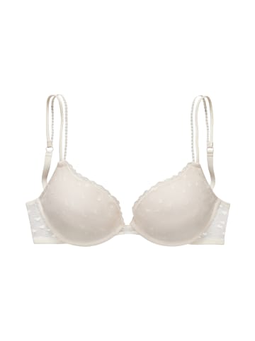 PETITE FLEUR Push-up-BH in weiß + puder