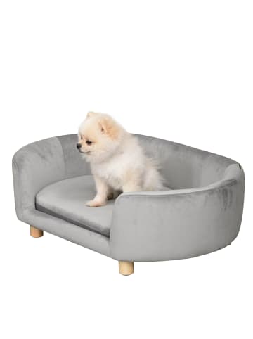Pawhut Hundesofa Grau 86L x 55B x 33H cm