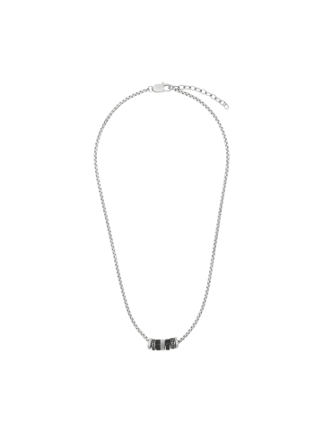 Tom Tailor Kette mit Anhänger Edelstahl, IP Schwarz+Blau in bicolor