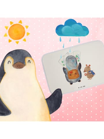 Mr. & Mrs. Panda Badteppich Pinguin & Maus Wanderer ohne Spruch in Weiß