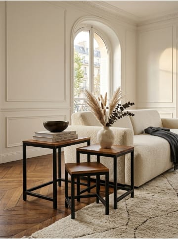 KADIMA DESIGN 3er Set Design Beistelltisch AKOLA Satztisch Metallbeine