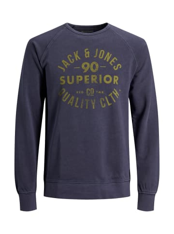 Jack & Jones Sweatshirt 'Jeans Washed' in dunkelblau