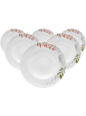 VAN WELL 6er Set Pastateller Famosa in ø 27 cm in bunt