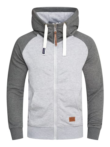 behype Sweatjacke - BHDISUK Hoodie Weicher Kapuzenpullover Sweatshirt in Hellgrau