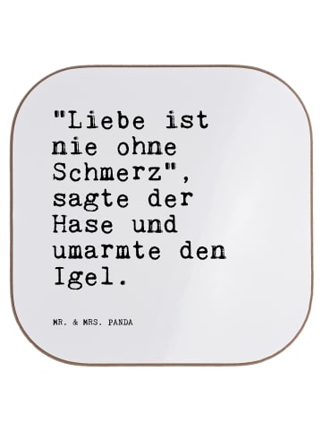 Mr. & Mrs. Panda Untersetzer Tasse "Liebe ist nie ohne... mit Sp... in Weiß