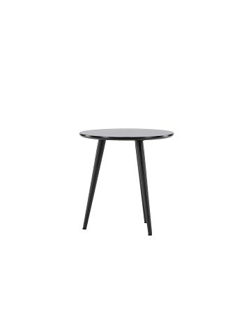 ebuy24 Ecktisch Askim Schwarz 48 x 48 cm