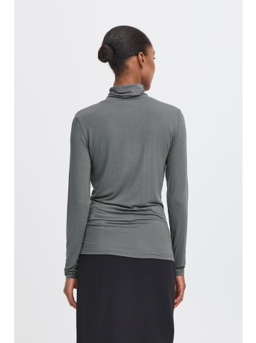 ICHI Langarm IHPHILUCA Slim fit in Gray Pinstripe