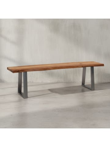 KADIMA DESIGN Esszimmerbank 120x40x45,5 cm Massivholz / Metall mit