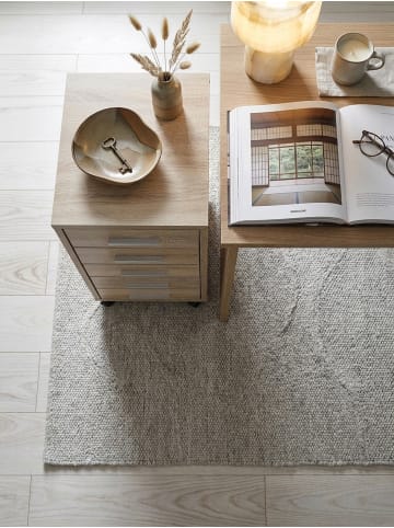 KADIMA DESIGN Rollcontainer Holz | 5 Schubladen, Melaminbeschichtet, Mobil in Beige