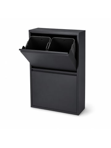 relaxdays Mülleimer in Schwarz - 4x 18 l