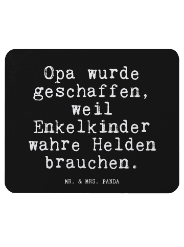 Mr. & Mrs. Panda Mouse Pad Opa wurde geschaffen, weil... mit Spruch in Schwarz