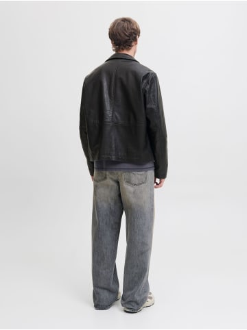 Jack & Jones Lederjacke in Black