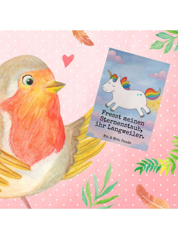 Mr. & Mrs. Panda Grußkarte Einhorn Happy Design mit Spruch in Weiß