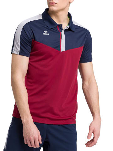 erima Squad Poloshirt in new navy/bordeaux/silver grey