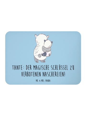Mr. & Mrs. Panda Pinnwand Magnet Zauberhafte Tante mit Spruch in Blau Pastell