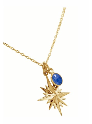 Gemshine Halskette mit Anhänger Konstellation Maritim Nordstern Polarstern Saphir in gold coloured