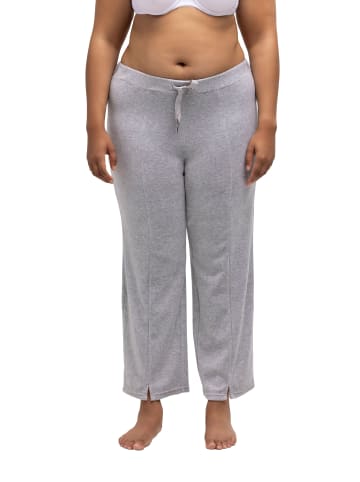 Ulla Popken Loungewear Hose in hellgrau mélange