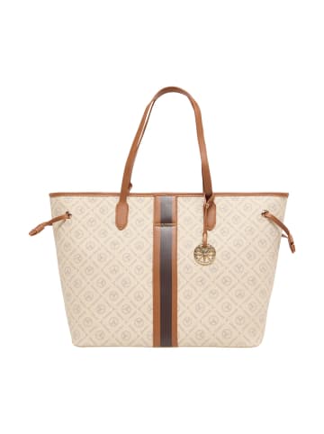 Carlo Colucci Shopper Elvati in Creme / Braun