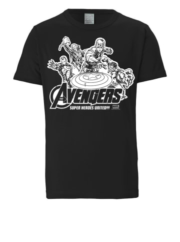 Logoshirt T-Shirt Avengers - Marvel - Heroes United in schwarz