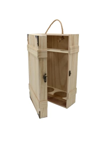 UNUS Weinkiste aus Holz rustikal in Braun
