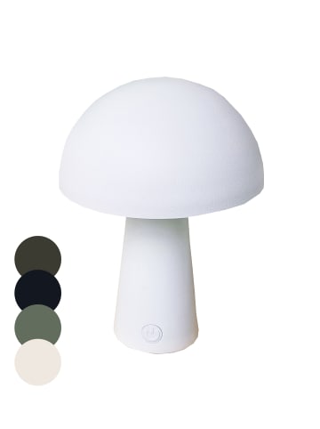 Coen Bakker LED Pilz Tischlampe IP44 Innen & Außen 15x21cm in Weiß