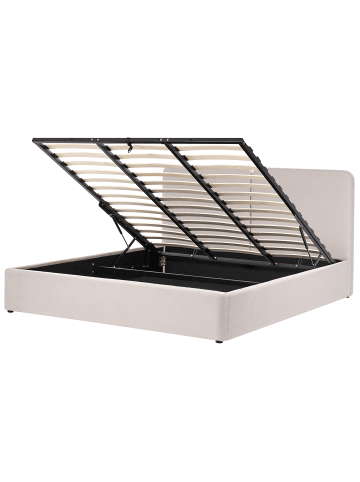 Beliani Doppelbett ARBOIS in Beige/Schwarz - (W) 188 x (H) 105 x (L) 216 cm