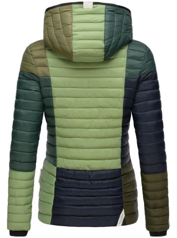 Navahoo Steppjacke Multikulti in Multicolour Green Forest