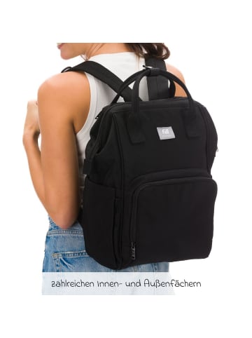 fillikid Wickelrucksack Barcelona im modernen Design in schwarz
