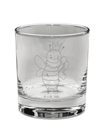 Whisky Glas Biene König ohne Spruch in Transparent