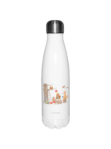 Mr. & Mrs. Panda Thermosflasche Waldtiere Picknick ohne Spruch in Weiß