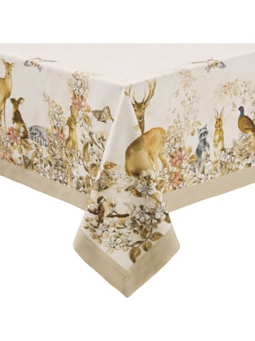 Erwin Müller Tischdecke in creme/braun