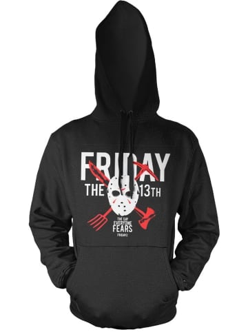 Friday The 13th Hoodie "The Day Everyone Fears Big Tall Hoodie" in Schwarz