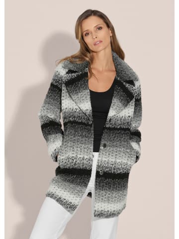MADELEINE Longjacke in Struktur-Qualität in schwarz / multicolor