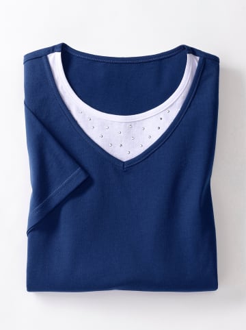 Sieh an! 2-in-1-Shirt in royalblau