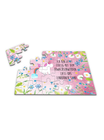 Mr. & Mrs. Panda Puzzle Einhorn Pupsen mit Spruch in Rot Pastell