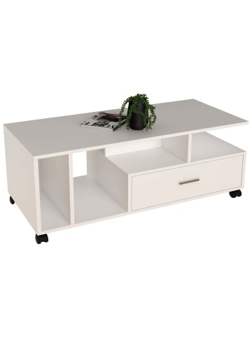 ebuy24 Couchtisch Silus 1 Weiß 112 x 50 cm