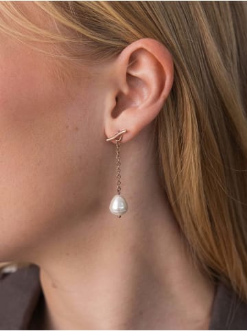 PURELEI Ohrringe Drop Pearl in Rosegold