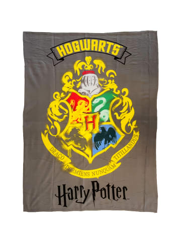 Harry Potter Decke Fleecedecke 130 x 170 cm in Grau