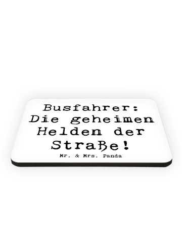 Mr. & Mrs. Panda magnet Spruch Busfahrer Helden mit Spruch in Weiß