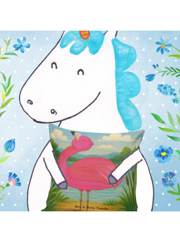 Mr. & Mrs. Panda kuschelkissen 40x40 Flamingo Stolz Design ohne ... in Weiß