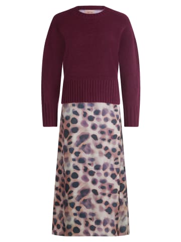 CARTOON Kleid in aubergine beige - 0001